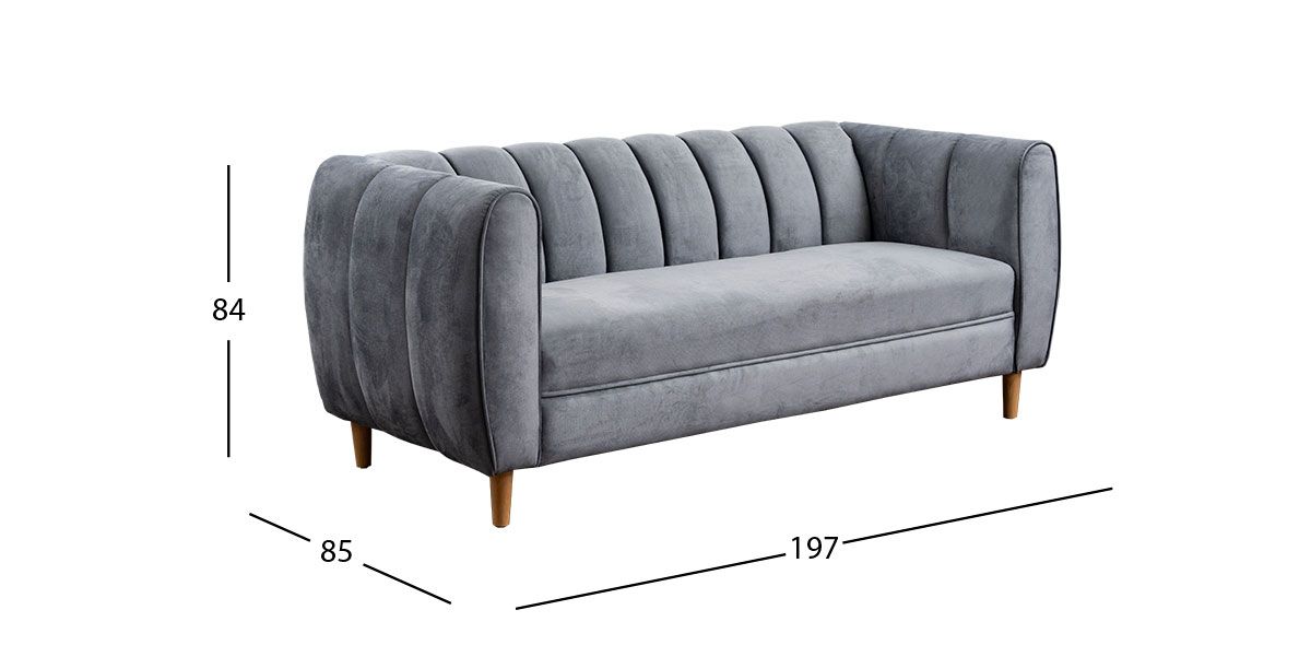 Sofá Castell Gris Oscuro