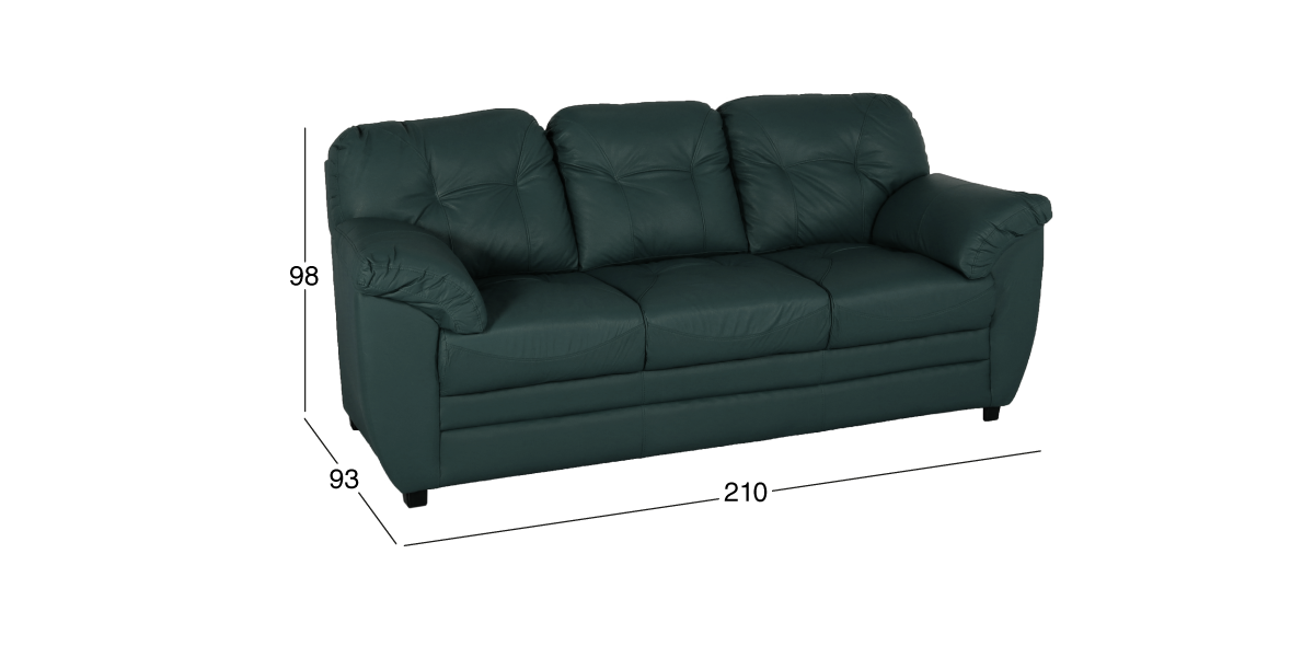 Sofá de Piel Derby Confort Tz Verde