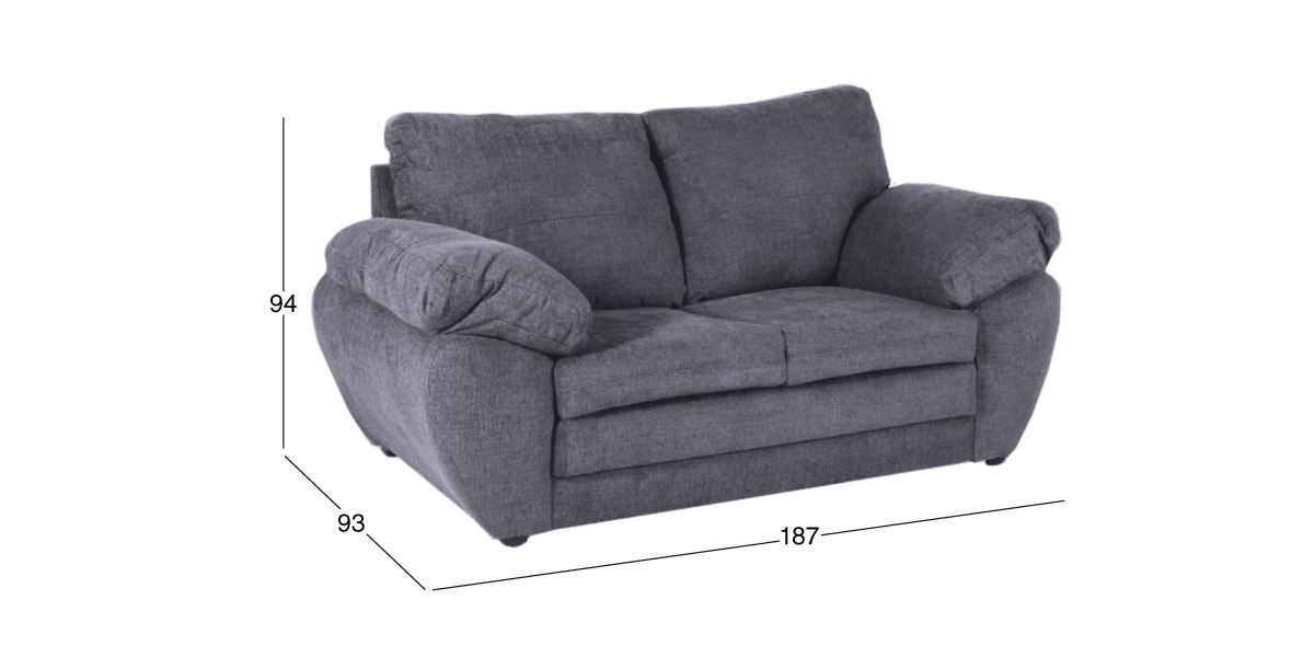 Sala de Dos Sofás 2 Plazas Sonia New Gris Caterpillar