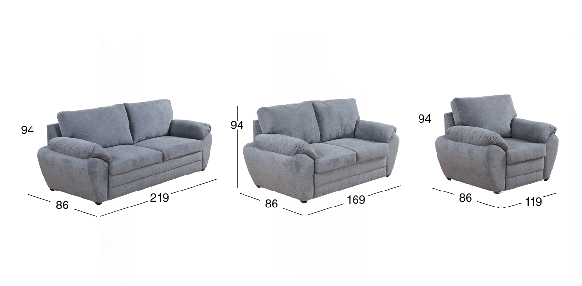 Sala Sonic Gris 3 Piezas