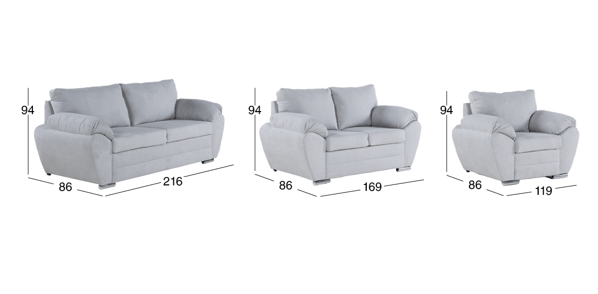 Sala Sonic Beige 3 Piezas