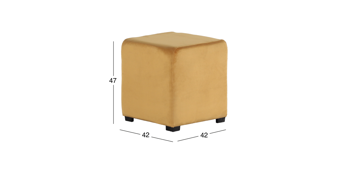 Taburete Cuadrado Noah Amarillo