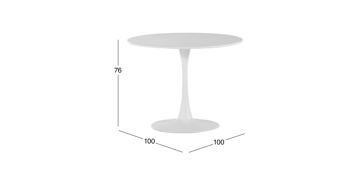 Mesa de Jardín Redonda Vittoria Blanco