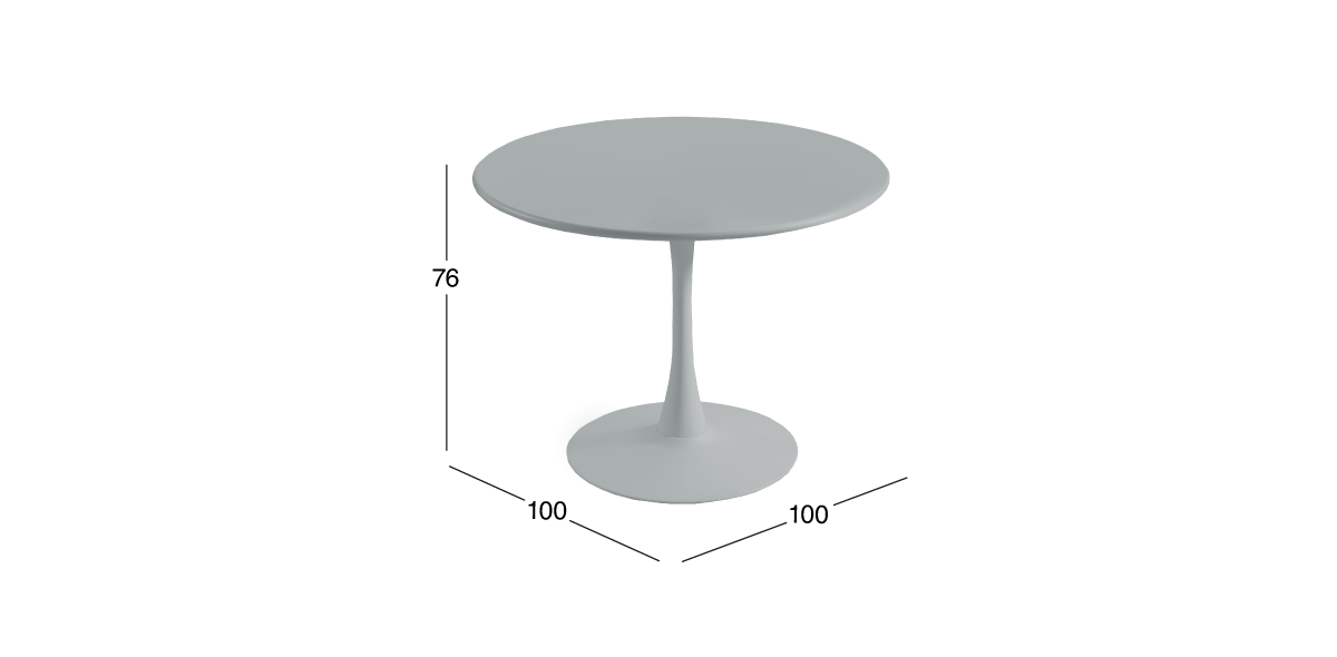Mesa de Jardín Redonda Vittoria Gris