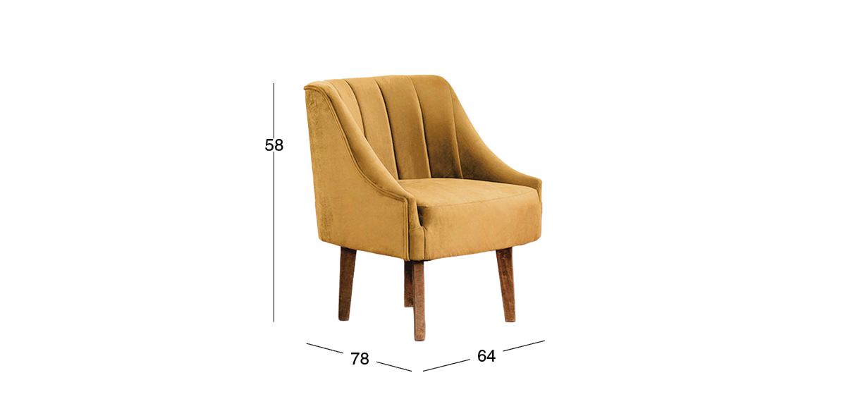 Juego de 2 Sillones Crost Amarillo