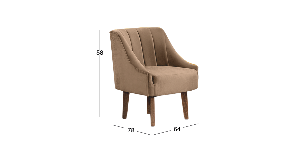 Juego de 2 Sillones Crost Café
