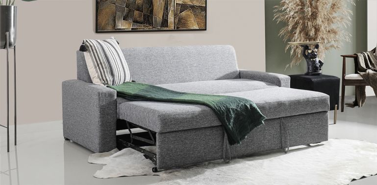 Sofá cama individual 69 x 77 x 84 cm color gris